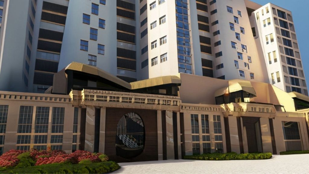 Cost of Hotel Exterior 3d Rendering